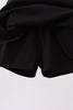 Black scallop hem bow skort