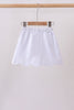 Snow white scallop hem bow skort