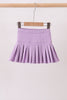 Purple pleated skort