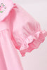 Pink Floral Embroidery Dress