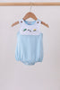 Blue Vehicle Embroidered Bubble