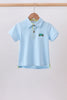 Blue Tractor Embroidered Polo