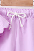 Purple Scalloped Shorts Set