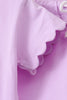Purple Scalloped Shorts Set