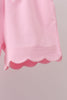 Pink Scalloped Shorts Set