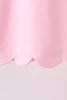Pink Scalloped Shorts Set