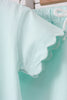 Mint Scalloped Shorts Set