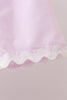 Pink Seersucker Stripe Scalloped Shorts Set