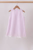 Pink Seersucker Stripe Scalloped Dress