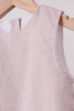 Khaki Seersucker Stripe Scalloped Dress