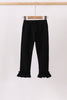 Black ruffle pants