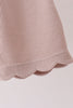 Beige scalloped pants set