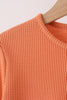 Terra-cotta scalloped pants set