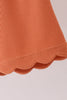 Terra-cotta scalloped pants set