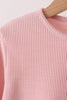 Pink scalloped pants set