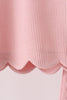 Pink scalloped pants set