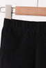 Black scalloped bell pants
