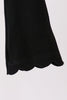 Black scalloped bell pants