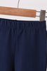 Navy scalloped bell pants