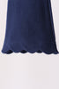 Navy scalloped bell pants