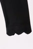 Black scalloped leggings
