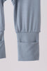 Blue zipper bamboo romper