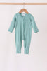 Sage zipper bamboo romper