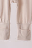 Beige zipper bamboo romper