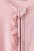 Pink ruffle zipper bamboo romper – view 2
