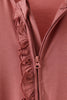 Dusty rose ruffle zipper bamboo anti-slip romper – view 3