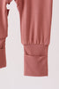 Dusty rose ruffle zipper bamboo romper – view 4