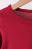 Burgundy bamboo pajama set – view 2