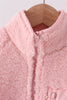 Pink fleece zipper jacket