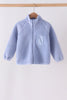 Blue fleece zipper jacket