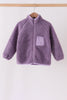 Purple fleece zipper jacket