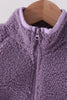 Purple fleece zipper jacket