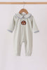 Sage turkey embroidery romper