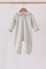 Sage turkey embroidery romper