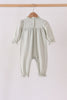 Sage turkey embroidery ruffle romper