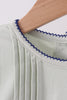 Sage turkey embroidery ruffle pants set