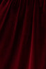 Maroon velvet bow dress