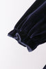 Navy velvet bow dress