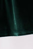 Green velvet bow dress