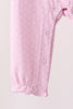 Pink christmas tree gingerbread embroidery romper