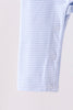 Blue turkey embroidery stripe romper