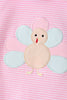 Pink turkey embroidery stripe pants set
