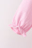 Pink turkey embroidery stripe pants set