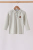 Sage turkey embroidery shirt