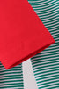 Red christmas santa embroidery pants set