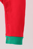 Red christmas santa embroidery romper